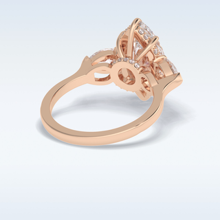 Elegant 3.0 CT Three Stones Engagement Ring Featuring Marquise Moissanite