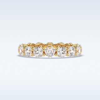 Full Eternity Wedding Band with 3.03 CT Round Cut Moissanite