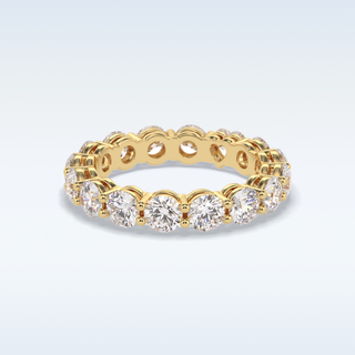 Full Eternity Wedding Band with 3.03 CT Round Cut Moissanite