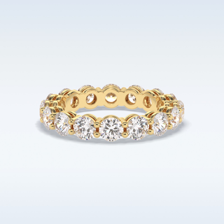 Full Eternity Wedding Band with 3.03 CT Round Cut Moissanite