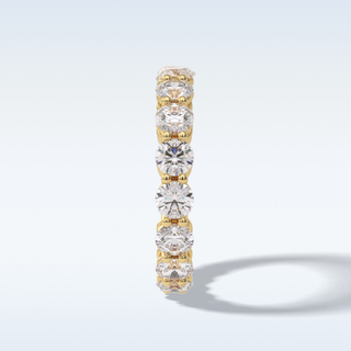 Full Eternity Wedding Band with 3.03 CT Round Cut Moissanite