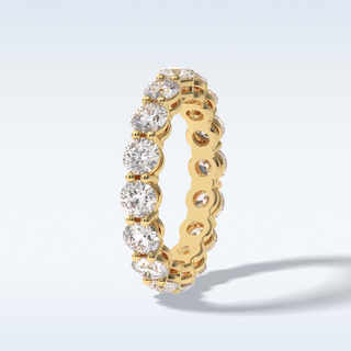 Full Eternity Wedding Band with 3.03 CT Round Cut Moissanite