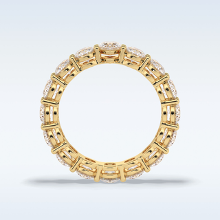 Full Eternity Wedding Band with 3.03 CT Round Cut Moissanite