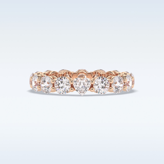 Full Eternity Wedding Band with 3.03 CT Round Cut Moissanite