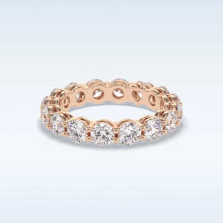 Full Eternity Wedding Band with 3.03 CT Round Cut Moissanite