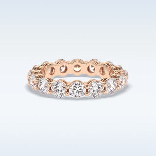 Full Eternity Wedding Band with 3.03 CT Round Cut Moissanite