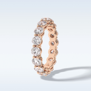 Full Eternity Wedding Band with 3.03 CT Round Cut Moissanite