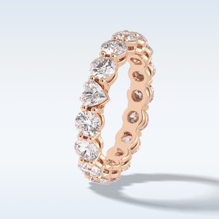 Full Eternity Wedding Band with 3.03 CT Round Cut Moissanite