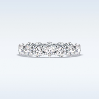 Full Eternity Wedding Band with 3.03 CT Round Cut Moissanite