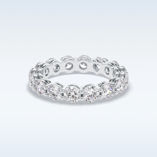 Full Eternity Wedding Band with 3.03 CT Round Cut Moissanite