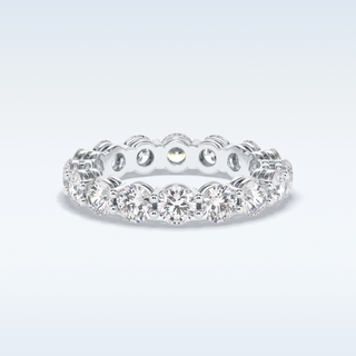 Full Eternity Wedding Band with 3.03 CT Round Cut Moissanite