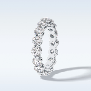 Full Eternity Wedding Band with 3.03 CT Round Cut Moissanite