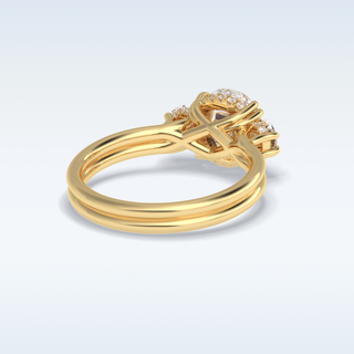 Elegant 3.0 CT Three Stones Engagement Ring Featuring Round Moissanite