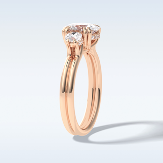 Elegant 3.0 CT Three Stones Engagement Ring Featuring Round Moissanite