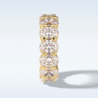 Full Eternity Wedding Band with 8.46 CT Oval Cut Moissanite