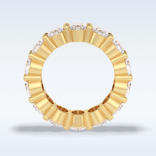 Full Eternity Wedding Band with 8.46 CT Oval Cut Moissanite