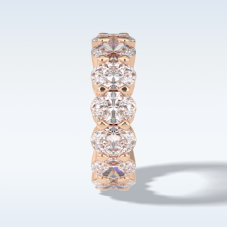 Full Eternity Wedding Band with 8.46 CT Oval Cut Moissanite