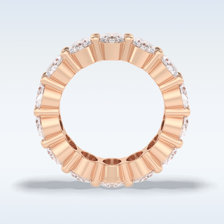 Full Eternity Wedding Band with 8.46 CT Oval Cut Moissanite