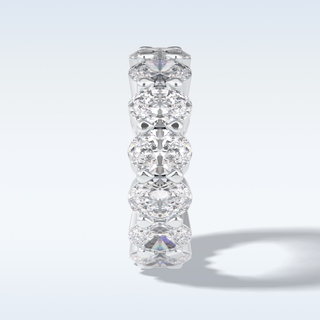 Full Eternity Wedding Band with 8.46 CT Oval Cut Moissanite