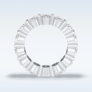 Full Eternity Wedding Band with 8.46 CT Oval Cut Moissanite