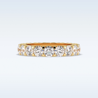 Full Eternity Wedding Band with 3.03 CT Round Cut Moissanite