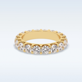 Full Eternity Wedding Band with 3.03 CT Round Cut Moissanite