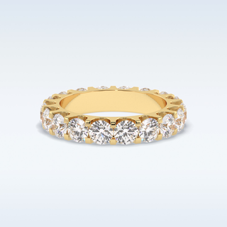 Full Eternity Wedding Band with 3.03 CT Round Cut Moissanite