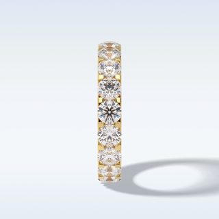 Full Eternity Wedding Band with 3.03 CT Round Cut Moissanite