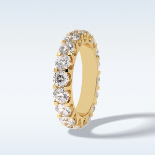 Full Eternity Wedding Band with 3.03 CT Round Cut Moissanite