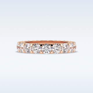 Full Eternity Wedding Band with 3.03 CT Round Cut Moissanite