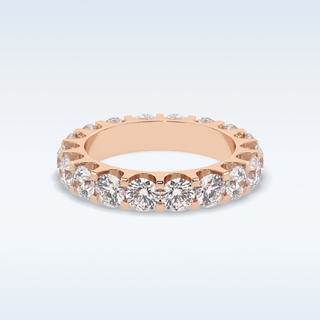 Full Eternity Wedding Band with 3.03 CT Round Cut Moissanite