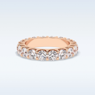 Full Eternity Wedding Band with 3.03 CT Round Cut Moissanite