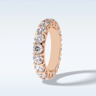 Full Eternity Wedding Band with 3.03 CT Round Cut Moissanite