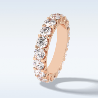 Full Eternity Wedding Band with 3.03 CT Round Cut Moissanite