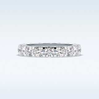 Full Eternity Wedding Band with 3.03 CT Round Cut Moissanite