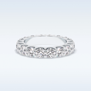 Full Eternity Wedding Band with 3.03 CT Round Cut Moissanite