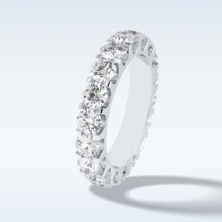 Full Eternity Wedding Band with 3.03 CT Round Cut Moissanite