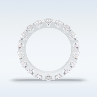 Full Eternity Wedding Band with 3.03 CT Round Cut Moissanite