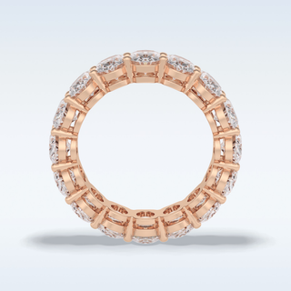 Full Eternity Wedding Band with 7.99 CT Oval Cut Moissanite