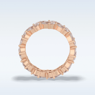 Full Eternity Wedding Band with 4.48 CT Pear Cut Moissanite