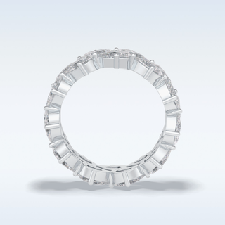 Full Eternity Wedding Band with 4.48 CT Pear Cut Moissanite