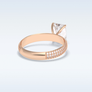 2.0 CT Pave Engagement Ring Featuring Radiant Moissanite
