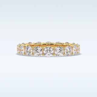 Full Eternity Wedding Band with 3.52 CT Round Cut Moissanite