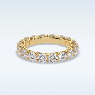 Full Eternity Wedding Band with 3.52 CT Round Cut Moissanite