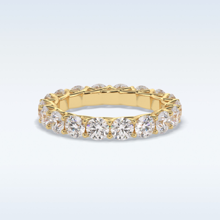Full Eternity Wedding Band with 3.52 CT Round Cut Moissanite