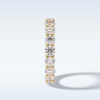 Full Eternity Wedding Band with 3.52 CT Round Cut Moissanite