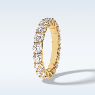 Full Eternity Wedding Band with 3.52 CT Round Cut Moissanite