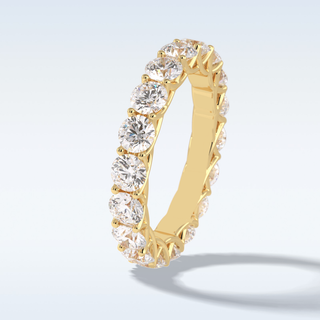 Full Eternity Wedding Band with 3.52 CT Round Cut Moissanite