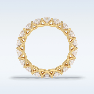 Full Eternity Wedding Band with 3.52 CT Round Cut Moissanite