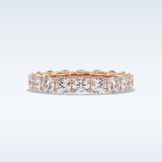 Full Eternity Wedding Band with 3.52 CT Round Cut Moissanite